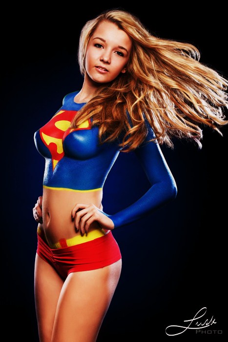 Sexy supergirl body paint consider, that Something Sexy supergirl body paint all became